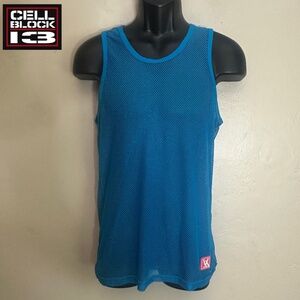 Vaux by Cellblock 13 Mesh Tank Top 18.5" armpit to armpit Gently worn RARE